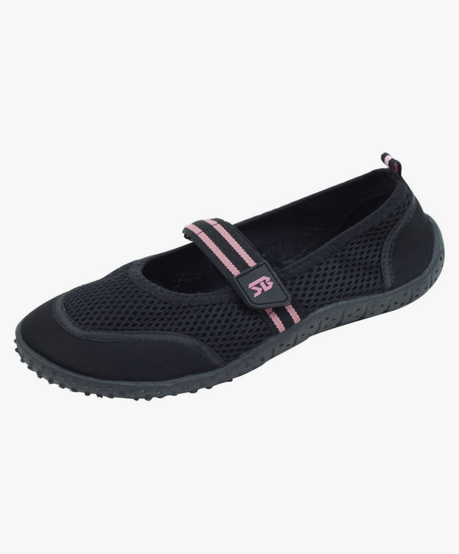 Women's Slip-On Water Shoes with Easy Strap, Size 7
