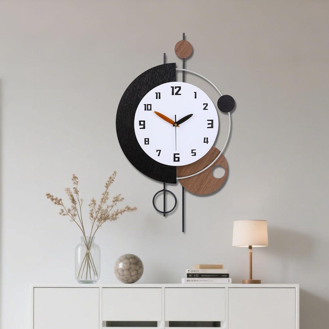 Large Wall Clocks for Living Room,Silent Non-Ticking Quartz Battery Operated,Modern Decorative Wall Clock for Kitchen Bathroom Bedroom Home Wall Decor,13x28inch