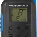 Motorola Solutions, Portable FRS, T270, Talkabout, Two-Way Radios, Rechargeable, 22 Channel, 25 Mile, Black W/Blue, 2 Pack