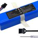 Upgraded 6400mAh 14.4V 92.16Wh Battery - Compatible with Eufy Robovac L70 Hybrid Series Robot Vacuum Part Number INR18650M26-4S2P Sweeping Robot Battery