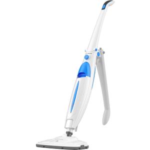 PurSteam Steam Mop - Hard Wood Floor and Carpet Cleaner With Swivel Head, 2 Washable Pads - Turquoise/White
