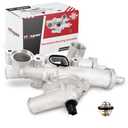 HRepair Coolant Thermostat Housing Assembly fits for 2007-2020 Dodge Journey Caliber Avenger & Chrysler Sebring 200 & Jeep Compass Patriot Replaces#68003582AB - Aluminum