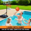 Kids Portable Basketball Hoop, Adjustable Height 38-75in/3.2-6.2FT Tall Toddler Basketball Toy, Fillable Base, Indoor Outdoor Backyard Pool Sport Game Gift for Boy Girl Ages 3 4 5 6 7 8 Years Old
