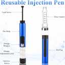 60 Unit Peptide Pen, Reusable Injection Pen with 2pcs 3ml Cartridges and Protect Case,Clear Dose Window,Daily Use(Royal Blue)