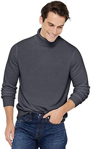 State Cashmere Men's Essential Turtleneck Sweater 100% Pure Cashmere Classic Long Sleeve Pullover M