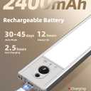 EZVALO 5-Pack Under Cabinet Lighting, 2400mAh Motion Sensor Light, LED Closet Lights Wireless, 6500K Dimmable, Timer, Magnetic, with Remote Control for Kitchen, Closet, Stair (Cool White)