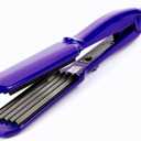 Ceramic Crimper Iron for Volumizing Fluffy Hairstyle, Corrugation Crimper Hair Iron, Anti Static Ceramic Hair Crimping Iron Adjust Temperature (Purple)