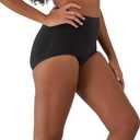 Bali Women's Ultra-Firm Control Shapewear Brief, Seamless Shaping Underwear, 2-Pack, Large, Black/Black