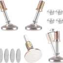 Furniture Levelers Swivel Feet,Angle Height Adjustable(3/8-16 Nut Inserts Kits-4 Sets),Heavy Duty Leveling Legs for Table Chairs Cabinets Sofa,with High-Density Self-Adhesive Felt Pads