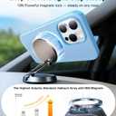 TORRAS O3 Fitness for iPhone 16 Pro Case Magnetic Stand, Fit for MagSafe, 360 Rotatable Stable Stand, Camera Control Button, Military-Grade Shockproof, Slim & Sleek, Coastal Blue Translucent