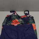 Urchics Womens 2025 Tankini Swimsuits Tummy Control Flowy Swimwear Two Piece Bathing Suits Swim Tank Top with Boyshorts (Large, 01-tropical Navy)