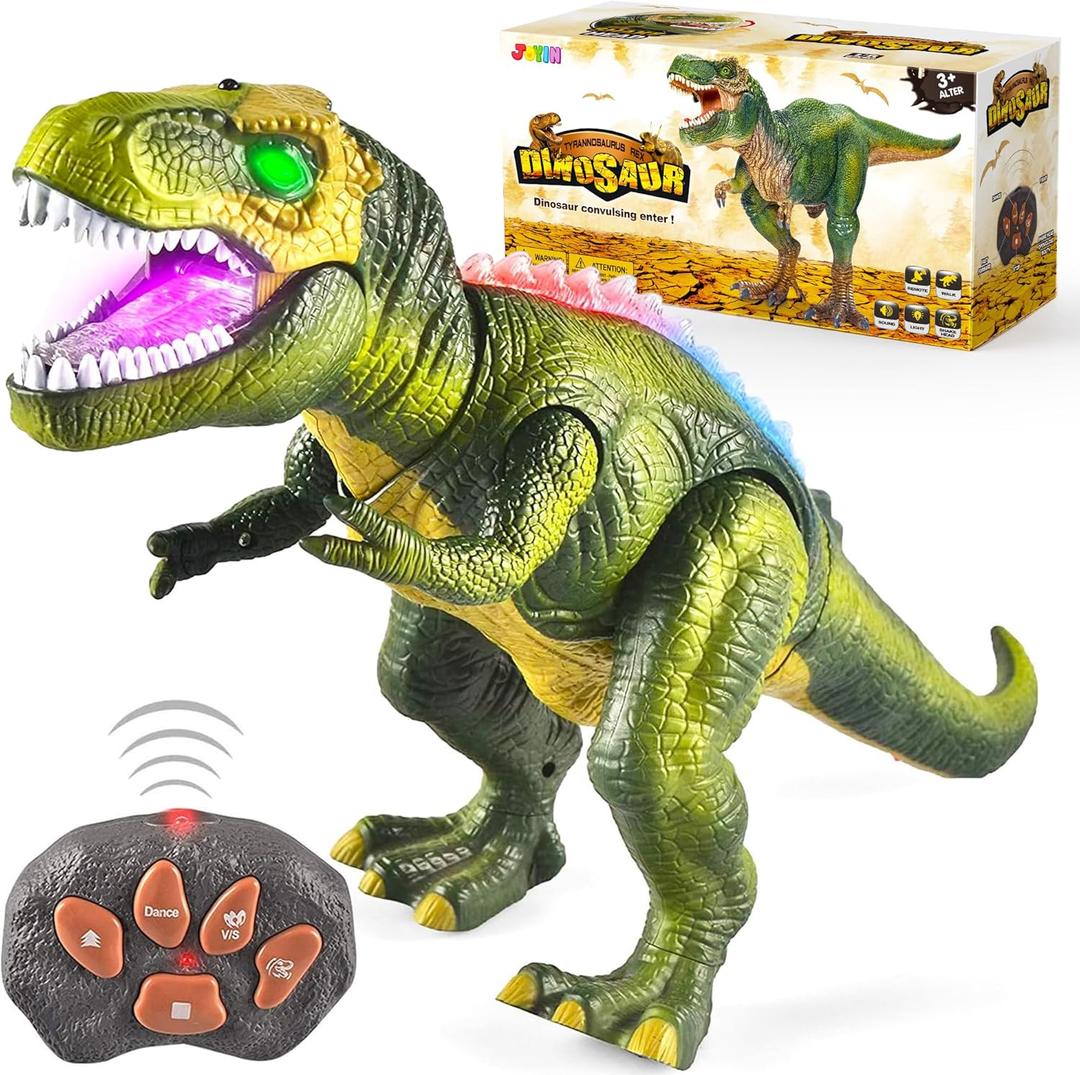 JOYIN Robot Dinosaur Toy for Kids Boys 3+ Big T.rex with Light and Realistic Roaring Sound, Remote Control Walking & Dancing Dinosaur, Electronic Toy for Kid, Birthday Gift for Kids Boys Girls