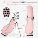 visenter 14-Way Pink Golf Bags for Women, Golf Stand Bag | Golf Stand Bag, Adjustable Shoulder Straps, Rain Cover, Multiple Pockets