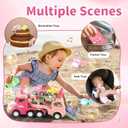 usrela Toys for 2 3 Year Old Girl Truck, 7-in-1 Carrier Truck with Light & Music, Toddler Girl Toys Age 2-4 3-5, Princess Toy Trucks for 2 + 3 + Year Old Girls Birthday, 13.07 x 4.37 x 6.46 inches