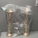 Sadnyy 2 Pcs Metal Flower Arrangements Stand Metal Wedding Centerpiece Stand Gold Vase Centerpiece Tall Table Decor Flower Vase for Wedding Reception Event Party Hotel Home Decor (16.9 Inch)