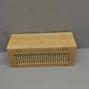 Solid wood Cable Management Box- Cable Organizer Box and Power Strip Box for Electrical Cord Management - Under Desk Cord Organizer for TV Wires Computer Router & Power Strip