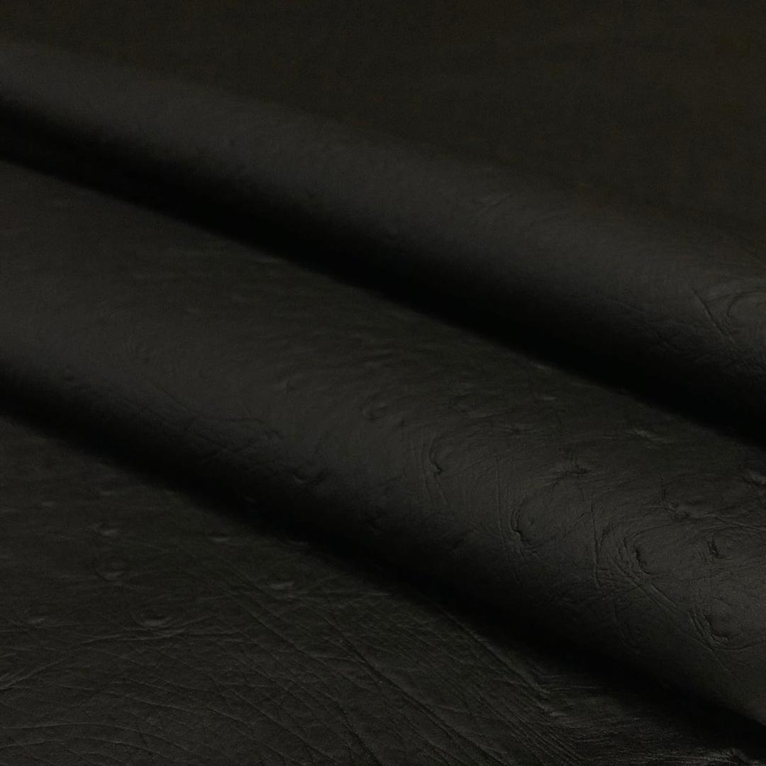 Ostrich Faux Leather Fabric, Embossed Vinyl, Textured Craft DIY and Upholstery PU Pleather - Cut by The Yard (Black) Ostrich Faux Leather Fabric, Embossed Vinyl, Textured Craft DIY and Upholstery PU Pleather - Cut by The Yard (Black)