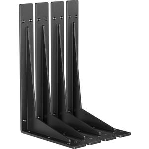 4-Pack 18 Inch Heavy Duty Shelf Brackets, Premium Metal Wall Bracket for Mantel, Countertop Support, Garage Storage Shelves | Floating Shelf Hardware | High Strength Corner Brace