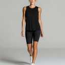Real Essentials 5 Pack: Women's Dry-Fit Tank Top - Racerback Sleeveless T-Shirt Athletic Workout Gym Shirt (Black, XXXL)