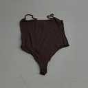 SUUKSESS Women Sexy Square Neck Thong Bodysuit Backless Cami Bodysuit Top (Medium, 01 Brown)