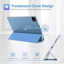 ProCase Smart Case for iPad Pro 12.9 2022/2021/2020/2018, Slim Stand Hard Back Shell Smart Cover for iPad Pro 12.9" 6th Gen/5th Gen/4th Gen/3rd Gen -SkyBlue