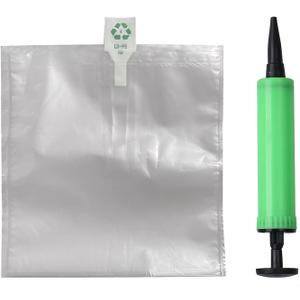 Miupoo Clear Plastic Inflatable Air Packaging Protector Bag with Free Pump - Cushion Blocking Bag, 8x8 Inches, 50 Pieces