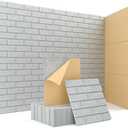 Acoustic Wall Panels, Brick Pattern Peel and Stick Sound Absorbing Panel for Ceiling, Door, Pared,20  Pack 12"x12"x0.4", Grey Decorative Self Adhesive Wall Tiles for Recording Studio, Room