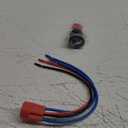 APIELE 10 Amp 19mm Momentary Push Button Switch 12V SPST LED Waterproof Round Self Reset 1NO (Black Aluminum, Blue)