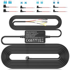 OMBAR Dash Cam Hardwire Kit, Type-C Hard Wire Kit Fuse for Dashcam, 11.5FT 12V-24V to 5V Car Dash Camera Charger Power Cord, Low Voltage Protection, Enable Parking Mode for DC100, M570/M571/M572