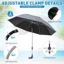Nuanchu 2 Pack 49" Double Canopy Beach Umbrella with Clamp