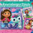 Ravensburger Gabby's Dollhouse 3 x 49 Piece Jigsaw Puzzle Set for Kids - Screen-Free Activity Boosts Concentration and Focus