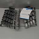 ZOBER Metal Pants Hangers with Clips - Pack of 20 Space Saving Skirt Hangers for Women - Chrome, Non-Slip, Adjustable Clips, for Pants, Skirts, Jeans Closet Organization, College Dorm Essentials