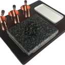 Stained Bamboo Granite Cooking Slab for Steak, Grill Stone Set for BBQ/Meats/Hibachi/Parties, Indoor Cooking