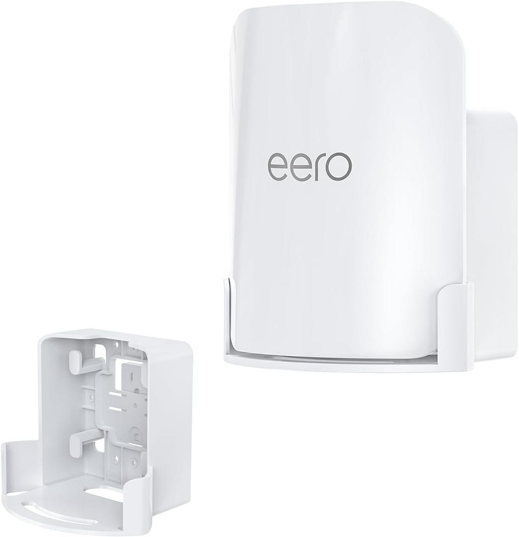 XLTTYWL eero Pro 7 Wall Mount Kit, erro 7 Pro Outlet Mount Bracket Optimize Space&Cable Management Accessories eero Pro 7 Compatible with erros Pro 7 Tri-Band Mesh Wi-Fi 7 Router (White, 1 Pack)