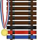 SD FACTORY 12 Belts Karate Belt Display Rack with Stickers Wall Mounted Taekwondo Belt Display No Assembly Required BJJ Kids and Adults Hanging Stands