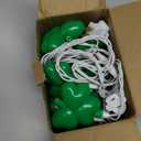 St Patricks Day Decorations Shamrock String Lights, 8.5FT Green Lucky Clover String Lights Waterproof with 10 Green LED Lights for Indoor Outdoor St. Patrick's Day Party Decorations, White Wire