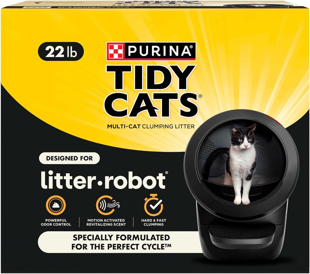 Purina Tidy Cats Cat Litter for Litter-Robot Clumping Cat Litter Odor Control Formula, 22lbs