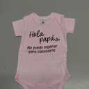 BIBIBLISSBABY Hola Papá Baby Announcement Onesie,Funny Spanish Pregnancy Announcement Infant Bodysuit for Grandparents to be,Baby Coming Soon Shower Reveal Idea Gift (Blush), XS