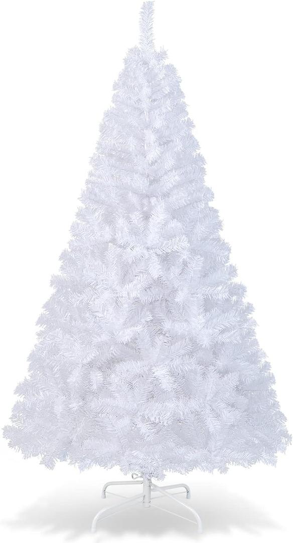 6Ft-Artificial-PVC-Christmas-Tree-W-Stand-Holiday-Season-Indoor-Outdoor-White