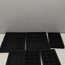 uxcell 8PCS Jewelry Organizer Tray Stackable, Wooden Jewelry Containers Velvet Drawer Organizer Inserts Holder for Earrings Necklaces Rings Bracelet (8" x 5" x 1" Black)