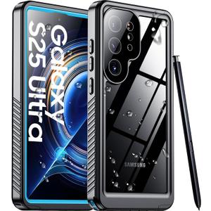 Temdan Designed for Samsung Galaxy S25 Ultra Case Waterproof, Built-in Lens & Screen Protector Military Grade Shockproof Dropproof IP68 Underwater Full Body Phone Case for Galaxy S25 Ultra 6.9"-Blue