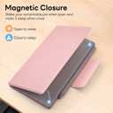 RSAquar Case for Remarkable Paper Pro Move Tablet 7.3" (2025)  Lightweight Hard Back Folio Cover with Auto Sleep/Wake, Built-in Pen Holder, Protective Book Case (Rose Gold)