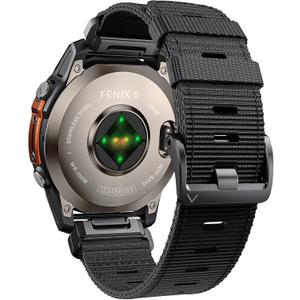 Compatible with Garmin Fenix 7X/ 6X/ 5X/ 8/8 Pro 51mm/5X Plus/6X Pro/7X pro, Nylon Quickfit 26 Watch Band for Tactix 7/Descent MK1/Mk2/Mk3i 51mm/Quatix 7X/D2 Delta PX/D2 Charlie/Epix Pro 51mm