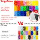 Plastic Snaps with Snap Pliers, 460 Sets 24-Colors Snap Buttons for Sewing, Snap Fasteners Kit for Sewing, Clothing, Crafting