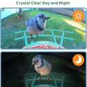 HIXX Smart Bird Feeder with Camera, AI Identify Birds & Auto Capture, 2K HD Live Camera Birdwatching with Color Night Vision for Bird Lovers Gifts (Blue)