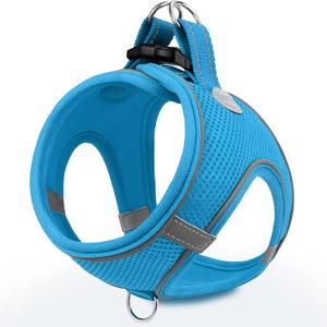 Joytale Small Dog Harness, Breathable Mesh Step-in Vest, Reflective Soft Padded Harnesses Small Sized Dog for Walking, Sky Blue, S (S--Chest: 15-16.5'')