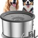 6.5L Dog Water Bowl No Spill 1.6 Gallon Stainless Steel Water Bowl for Dogs 220oz Large Capacity No Splash Slow Drinking Feeder with Anti-Slip Mat for Messy Drinkers 6.5L+2 Filters