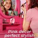 LISEN Airplane Travel Essentials for Women Men Phone Holder for Desk MagSafe Phone Travel Size Accessories Airplane Gadgets Office Desk Decor Accessories for Women Pink Room Decor,Pink