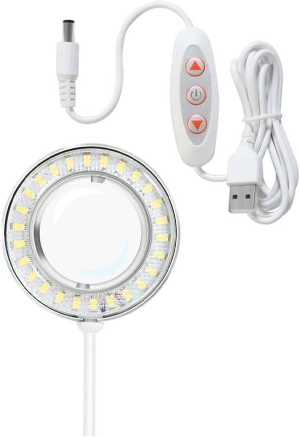 Microscope Ultrathin 60 LED Adjustable Ring Light Illuminator Lamp for Stereo Zoom Microscope LED Ring Light Source Illuminator,USB Plug