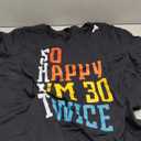 Womens So Happy I'm 30 Twice Funny 60th Birthday Gift V-Neck T-Shirt 2XL